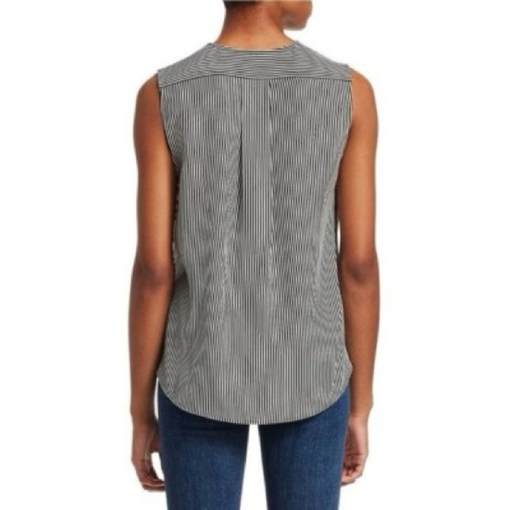 Rag & Bone Victor Sleeveless Top - Blue/White Stripe - Picture 2 of 8
